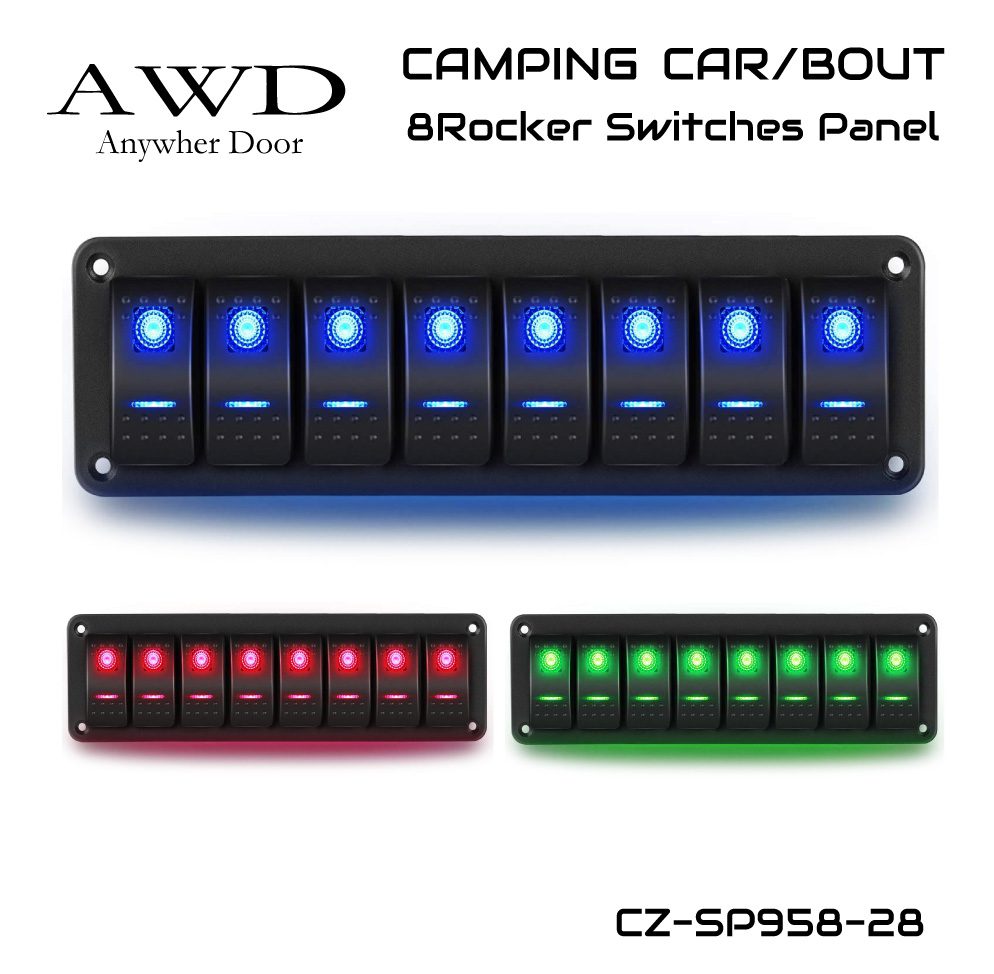 楽天市場】キャンピングカー/ボート 6連ロッカースイッチパネル