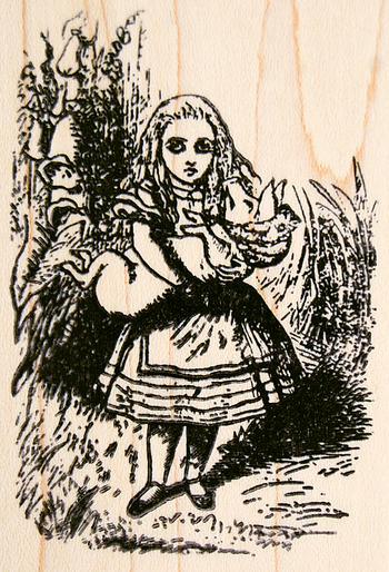 楽天市場】不思議の国のアリス スタンプ マッドハッター テニエル画 木