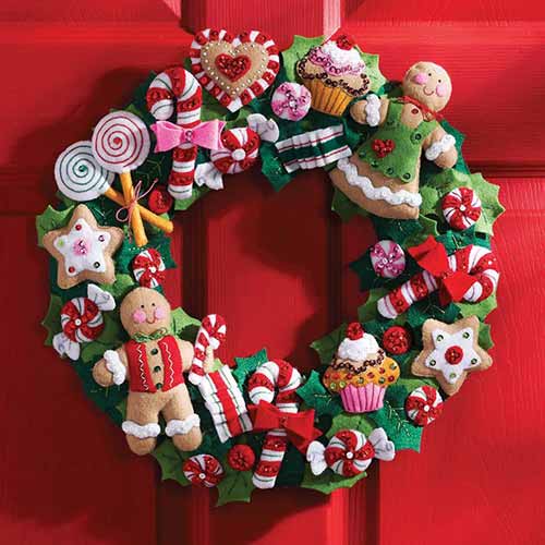 フェルト手芸一揃いの道具 ビスケットと砂糖菓子の賃貸借契約 クリスマスの飾りつけ