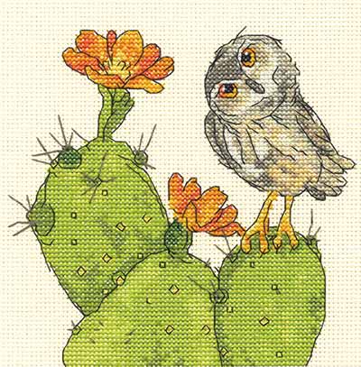 楽天市場 ディメンションズ Dimensions クロスステッチ 刺繍キット Prickly Owl 14ct サボテン フクロウ クロスステッチキット ししゅう 刺繍 グレイスワーク