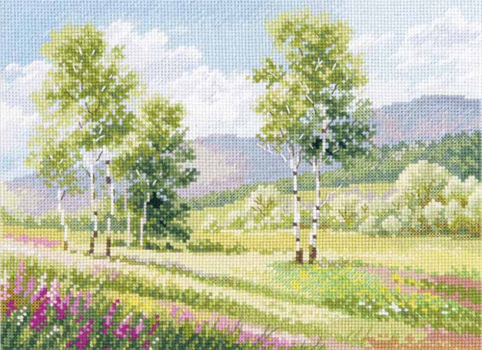 メール便送料無料 クロスステッチ 刺繍キット アリサ ALISA 白樺 16CT 風景 クロスステッチキット ししゅう 刺繍