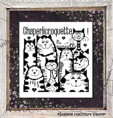 楽天市場 クロスステッチ刺繍図案 Isabelle Hv イザベルhvchaperlicroquette 猫 グレイスワーク