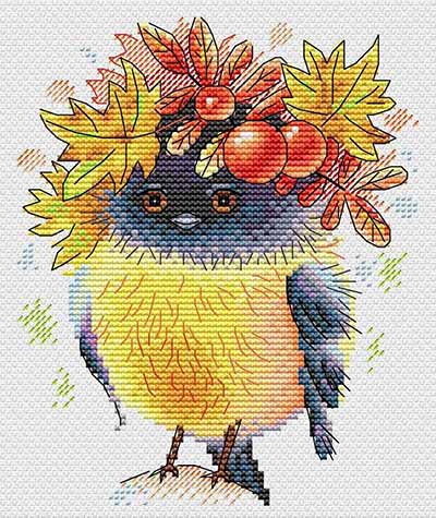 楽天市場 ｍｐスタジオ Mp Studia クロスステッチ刺繍キット 秋の鳥 14ct クロスステッチキット ししゅう 刺繍 グレイスワーク