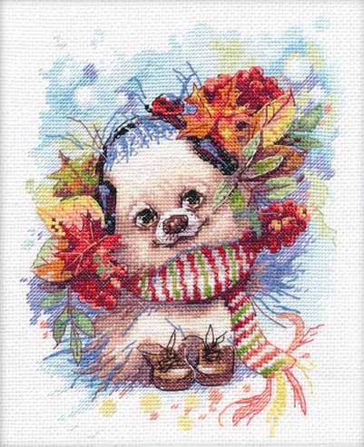 楽天市場 オーブン Oven クロスステッチ刺繍キット 秋のメロディー 14ct 動物 犬 クロスステッチキット ししゅう 刺繍 グレイスワーク