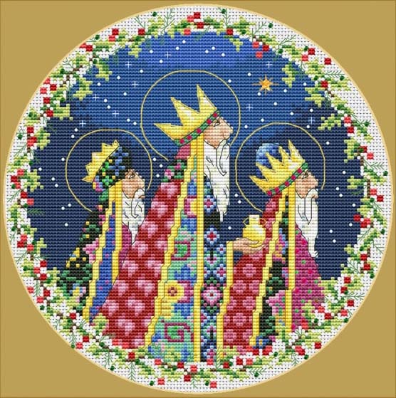 メール便送料無料 クロスステッチ 刺繍キット オランタ OLanTA 東方の三賢人 Three Kings 16ct クリスマス クロスステッチキット ししゅう 刺繍