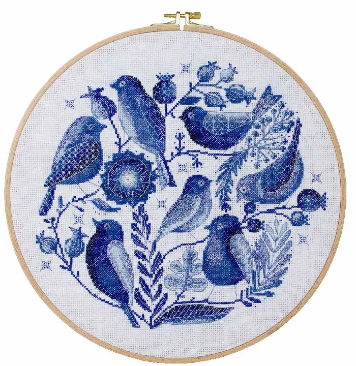 メール便送料無料 クロスステッチ 刺繍キット アブリスアート Abris Art 風のメロディー 14ct 動物 小鳥 クロスステッチキット ししゅう 刺繍