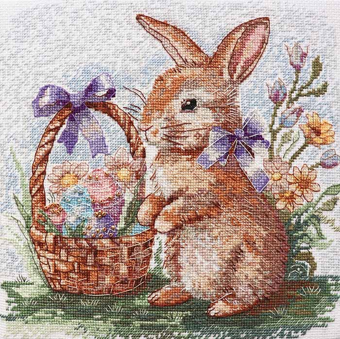 メール便送料無料 クロスステッチ 刺繍キット アブリスアート Abris Art ホリデーを探して 18ct イースター ウサギ 卵 クロスステッチキット ししゅう 刺繍