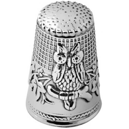 銀製の指ぬき シンブルフクロウスターリングシルバー 連合王国の窈窕たるな仕立てもの御先棒 thimble