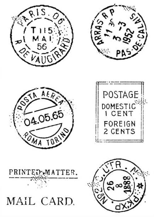 ドイツ製 輸入ラバースタンプ マウント済『ランチバスケット＆テキスト文字』 S-084 スタンプ ラ・フランス1 | ヨハク