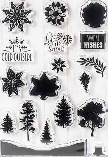 楽天市場 クリアスタンプセット ウィンターフラワー １８種類のスタンプ 輸入スタンプ アートスタンプ グレイスワーク