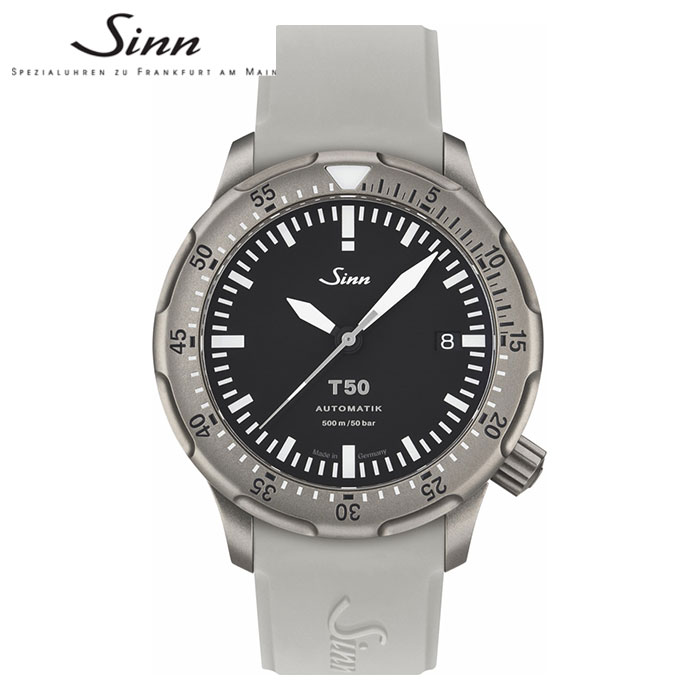 【無金利96回】【ノベルティプレゼント】T50 シリコンストラップ グレー SINN ジンメンズ ウオッチ 男性用 高級腕時計 自動巻【マイスタークラブ特典延長保証】母の日