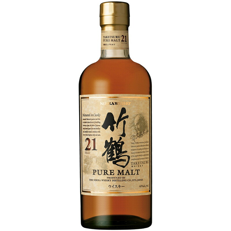 [アサヒビール]竹鶴21年ピュアモルト／ 700ml 竹鶴共通カートン付[お酒]｜グランドコーヒーロースター