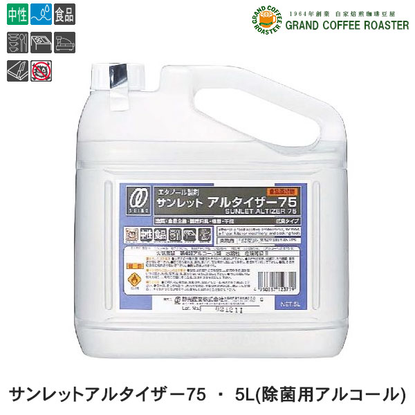 楽天市場】静光産業 サンレットアルタイザー75／15kg（一斗缶） [業務用] : グランドコーヒーロースター