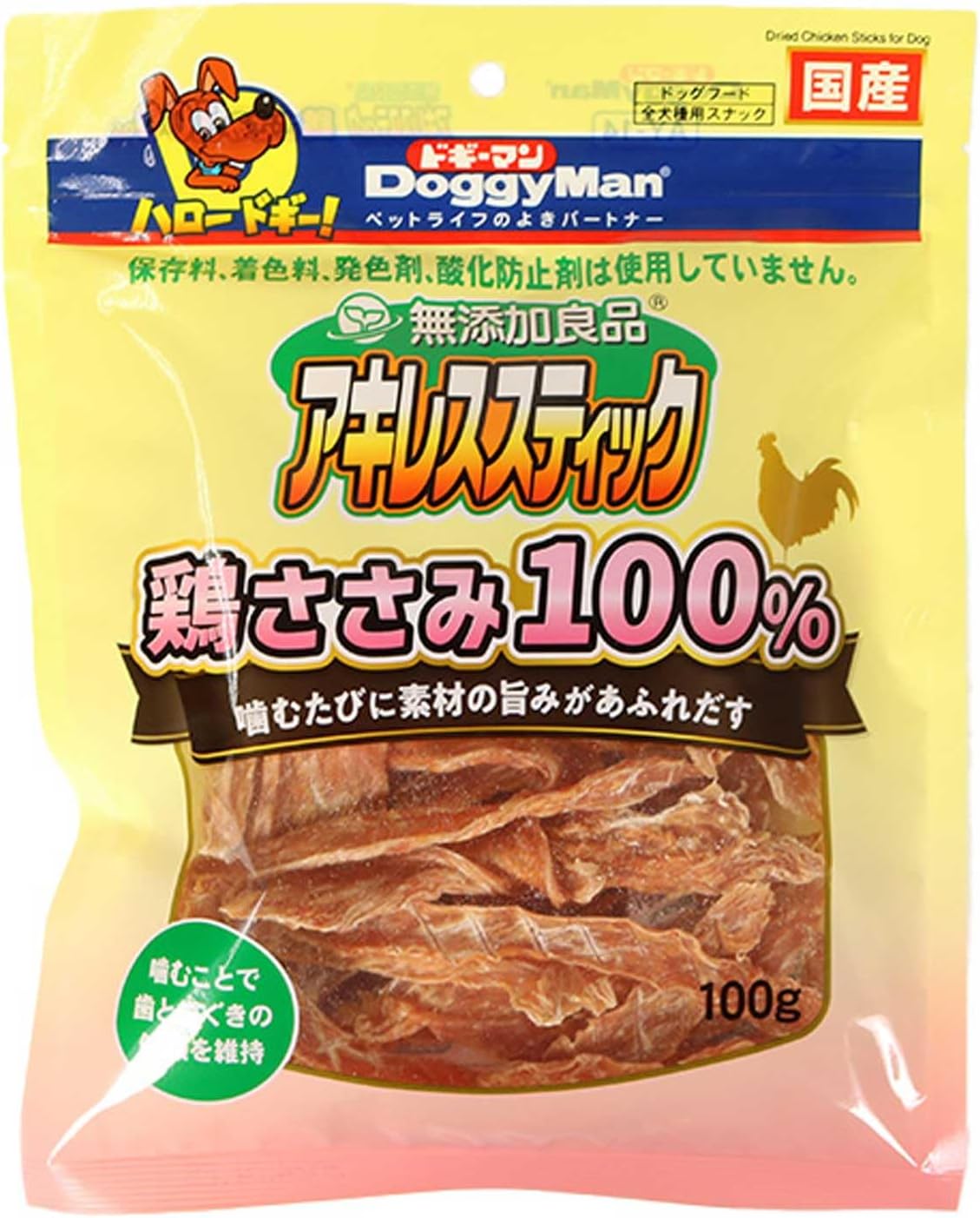 楽天市場】ドギーマン 無添加良品 アキレススティック 鶏ささみ100