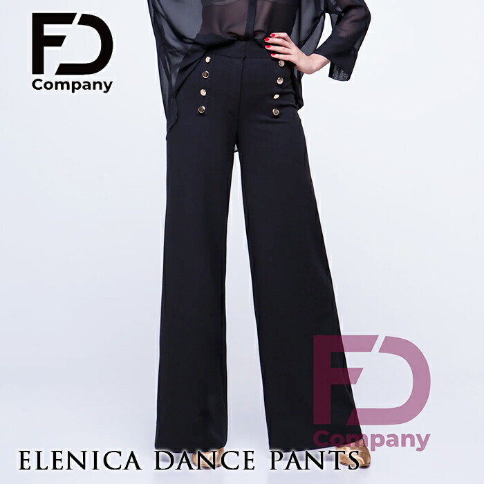 Hao-D☆社交ダンス☆新品☆レッスンウェア☆黒水玉☆パンツ
