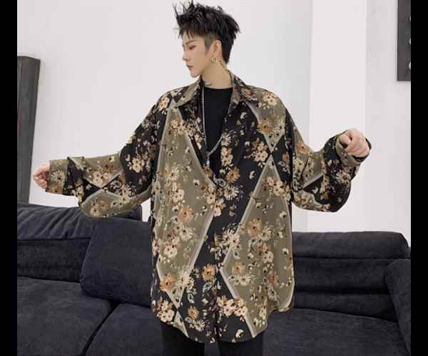 メンズ 男性用 トップス シャツ ミドル丈 長袖 襟付き シフォン 大人可愛い きれいめ カジュアル 上品 おしゃれ かっこいい こなれ感 個性的 クール エレガント モダン 存在感 ラグジュアリー セレブリティ セクシー ハンサム シック 高級感 芸術的 アーティスティック