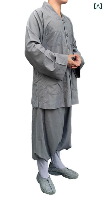 僧服 僧衣 衣装 仏教 夏 軽量 通気性 ガウン 僧侶 メンズ レディース 無地 カジュアル グレー イエロー