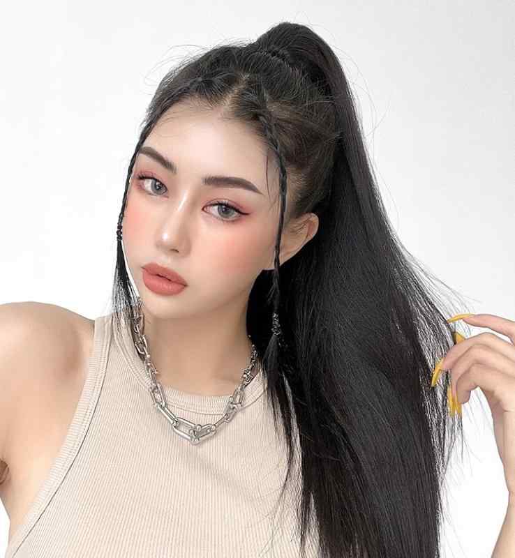 ウィッグ ポニーテール つけ毛 クリップ レディース かつら ヘアアレンジ 自然 ロング ストレート