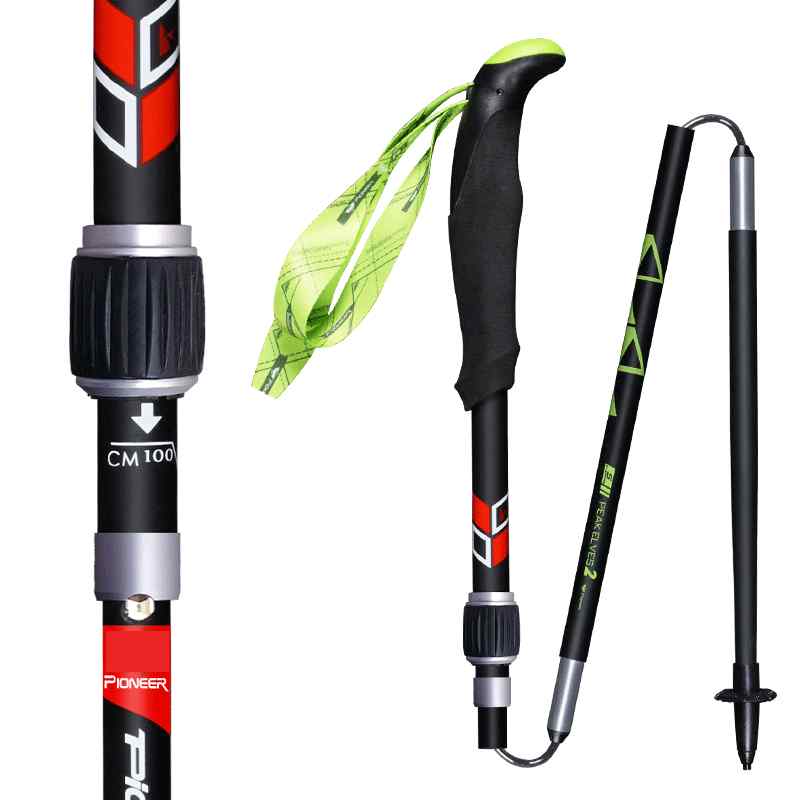 トレッキングポール 杖 ステッキ ハイキング 登山 山登り 折りたたみ 軽量 伸縮式 ウォーキング ホワイト ブラック