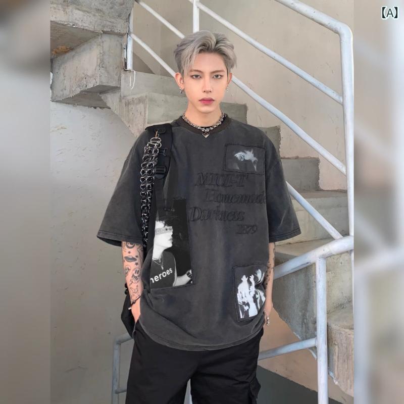 楽天市場】tシャツ トップス メンズ ダーク ファッション 大きめ