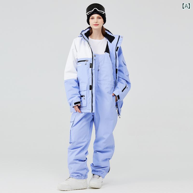 スノーボードお召しもの スキーの板お召しもの メンズ レディース 防風 雨合羽 生あたたかい パープル ベージュ 青色 背広