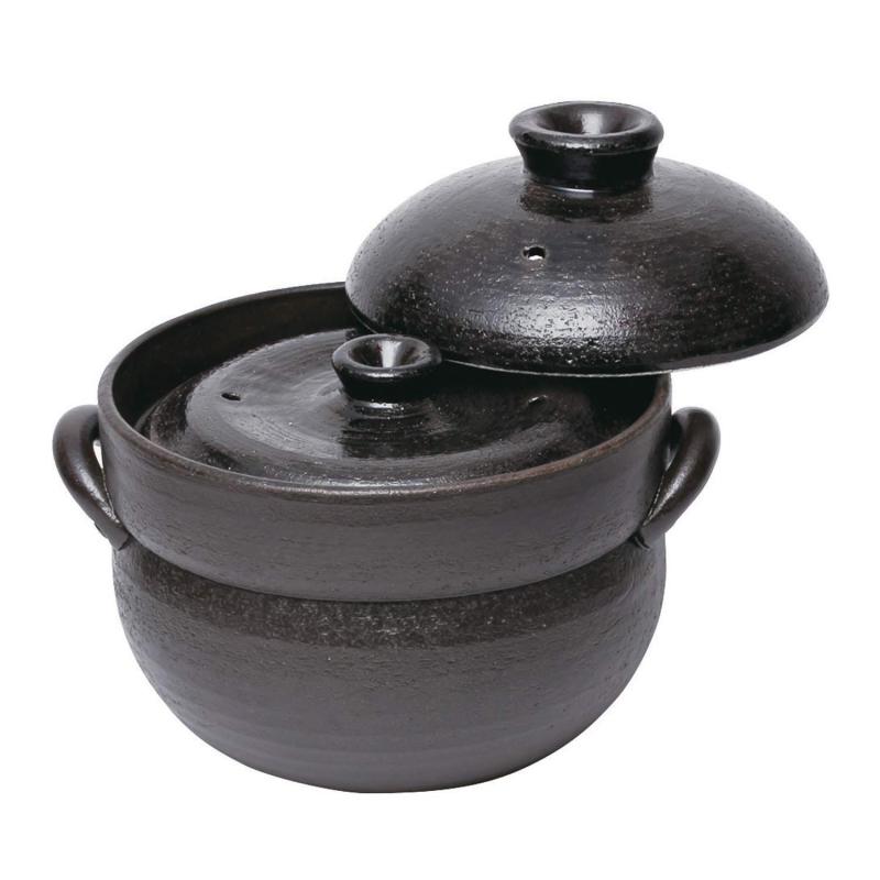 【新品・未使用】華月 大黒鍋 大黒窯 3合炊 (中蓋付) まとめ売り Amazon｜華月 大黒ごはん鍋 3合炊き 萬古焼｜ご飯鍋・文化鍋