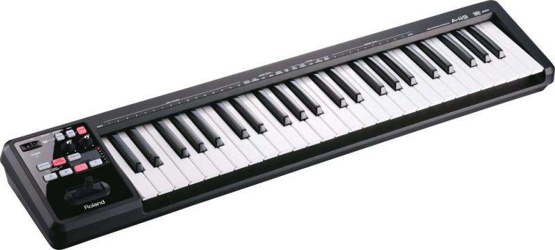 Roland ローランド MIDIキーボードコントローラー A-49 ブラック 49鍵 シンセ鍵盤 SuperNATURALモード搭載 D-BEAM搭載 DTM/作曲用コントローラー BK ブラック