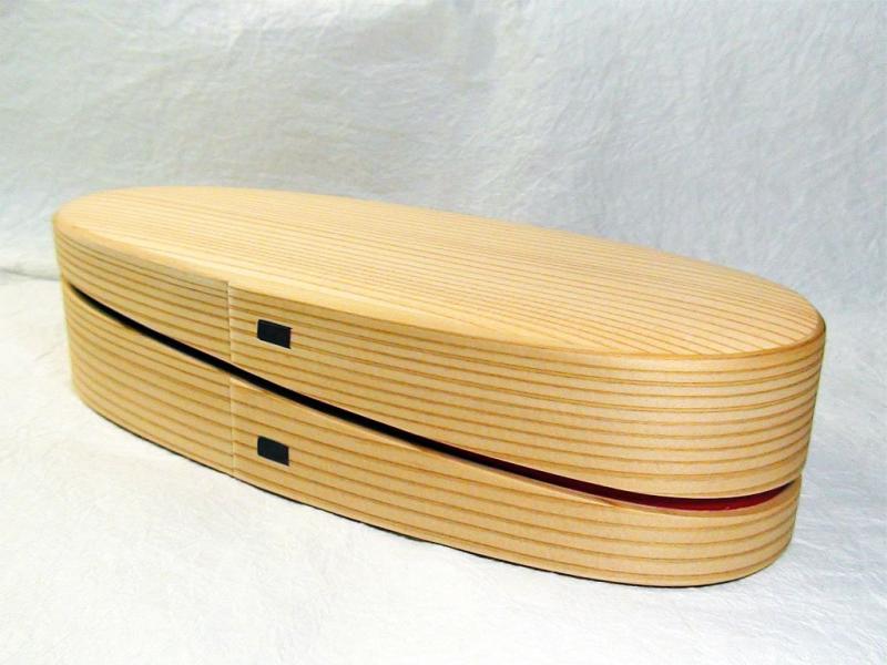 大館工芸社　曲げわっぱ　花二段/朱 000000000142_r3bdwMo.jpg