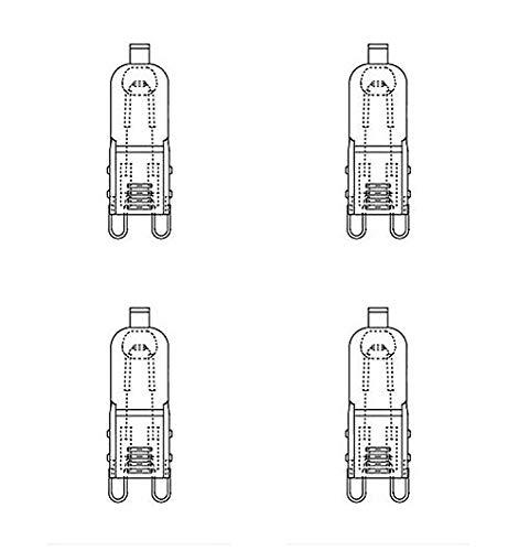 三菱 ミラー無しラインボルトハロゲンランプ 《ハロピン(HALOPIN)》 110V 40W フロストタイプ G9口金 JD110V40W/F/G9/P2 (4)画像