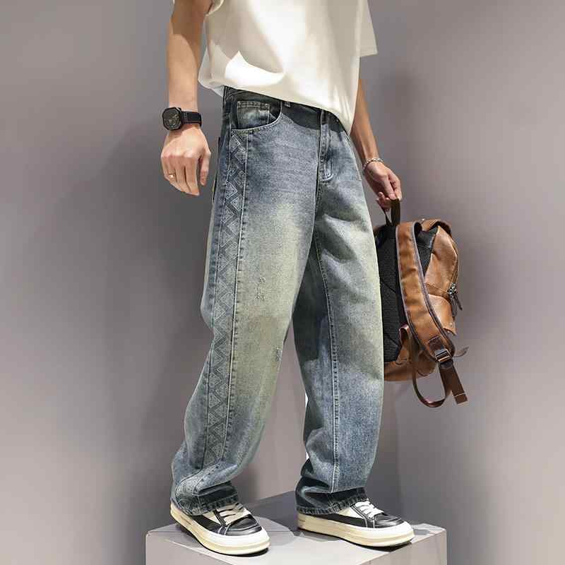 デニム パンツ メンズ ボトムス アメリカン ジーンズ シンプル ストレート ファッション 春秋 ブルー 6,449円