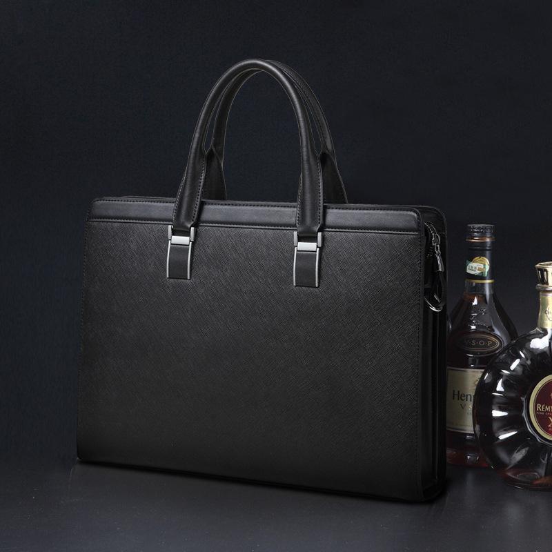 ハンドバッグ ショルダーバッグ メンズ ビジネスバッグ メンズ 革製品 ハンド 14インチ 横型 斜め掛け ブリーフケース オフィス ブラック|Grams店