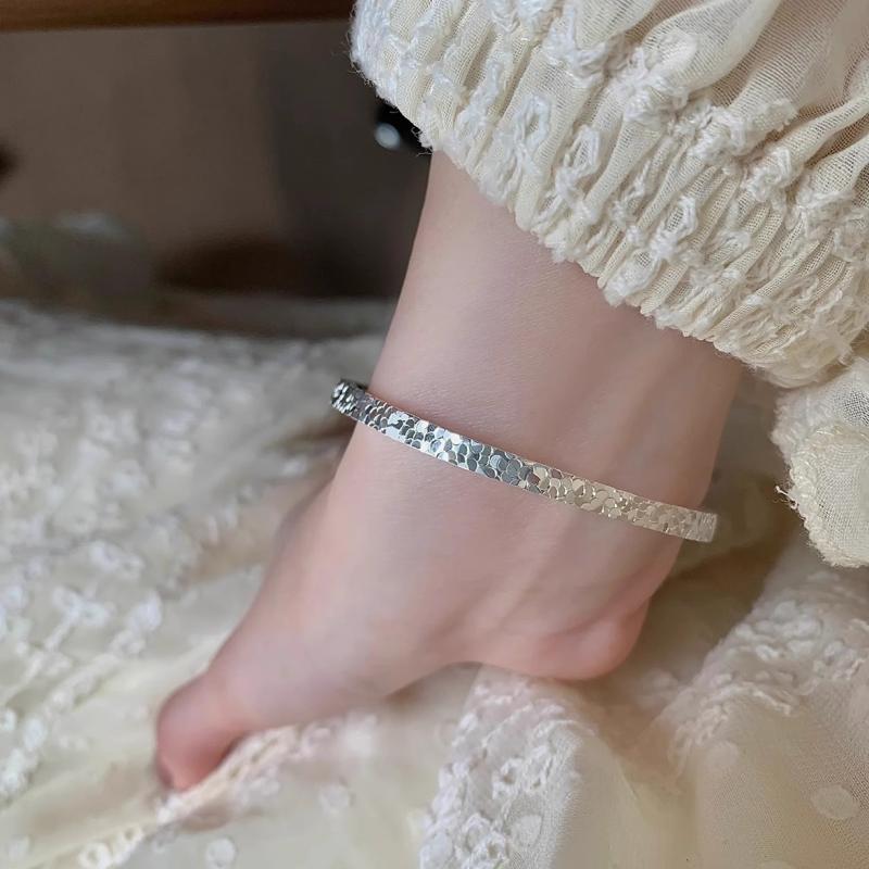 バングル レディース アクセサリー ブレスレット 腕輪 ジュエリー レトロ 純銀 S999 スターリングシルバー クローズドタイプ ギフト プレゼント 誕生日 シルバー