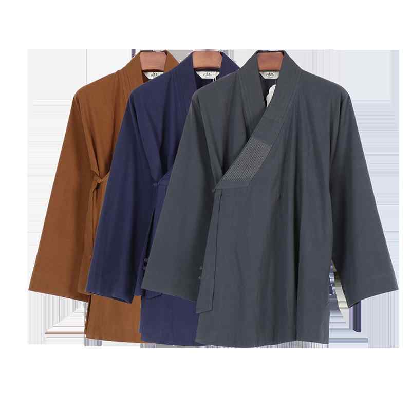 楽天市場】佛装・こげ茶色 僧服 パオ スーツ ダーク ブラウン/薄手