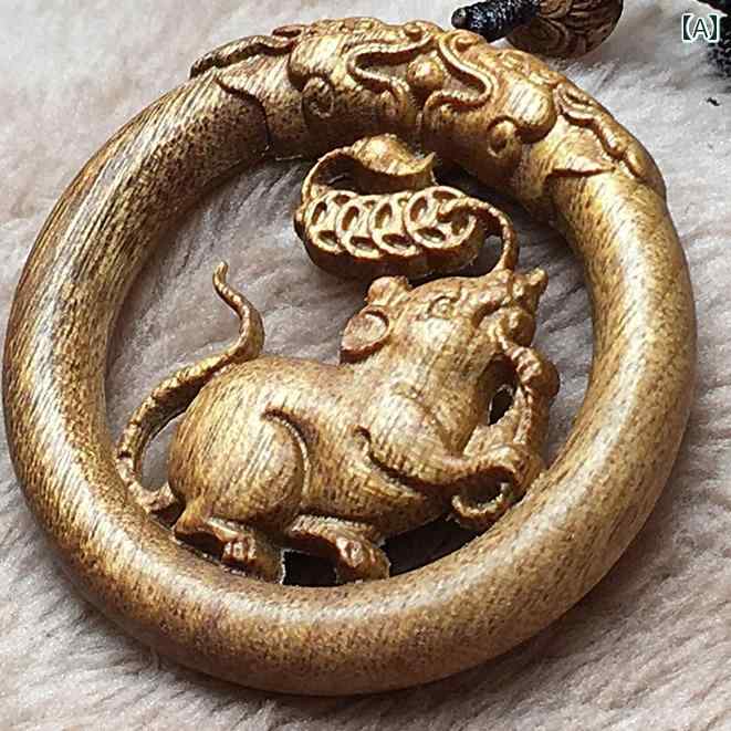 【楽天市場】木製 ネックレス ペンダント アクセサリー 彫刻 干支 ウサギ 羊 ヘビ 牛 虎 馬 犬 ネズミ 猿 出生年 お守り ブラウン