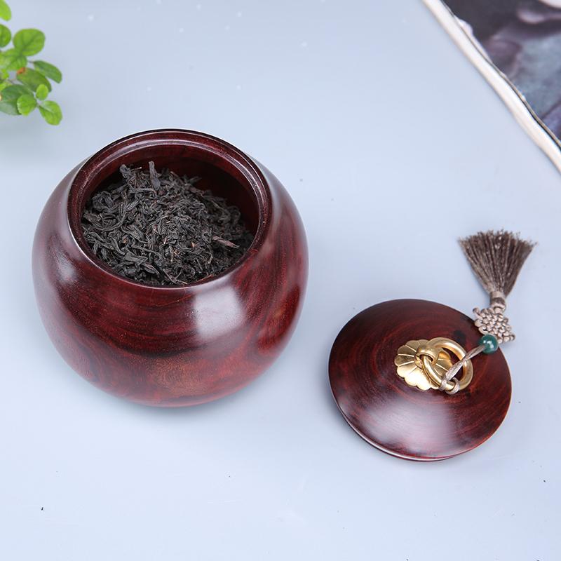 茶筒 木製 おしゃれ キャニスター 紅茶 コーヒー 豆 容器 レトロ 無垢材 中国 収納 密閉 家庭用 コンパクト ポータブル 小さい 蓋 茶