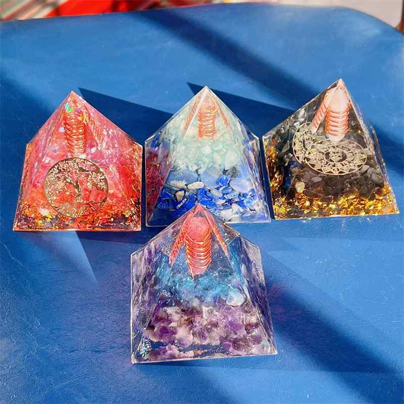 ピラミッド オブジェ 置物 スピリチュアル インテリア 水晶 アクリル オーナメント ホーム ギフト プレゼント