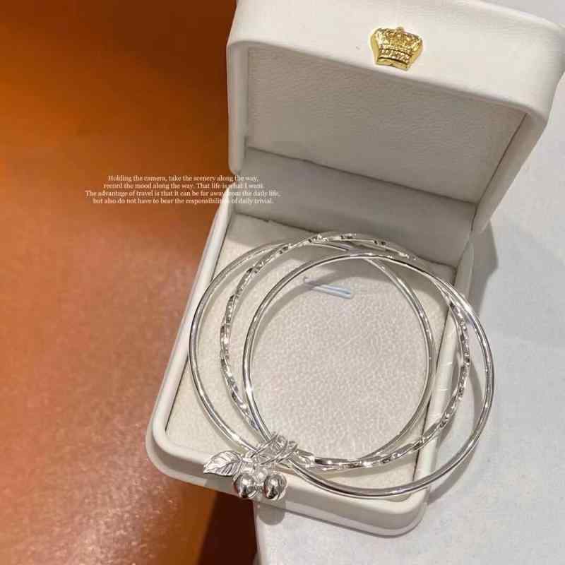 バングル レディース アクセサリー ブレスレット 腕輪 ジュエリー 純銀 S999 光沢 クローズドタイプ ギフト プレゼント 誕生日 シルバー