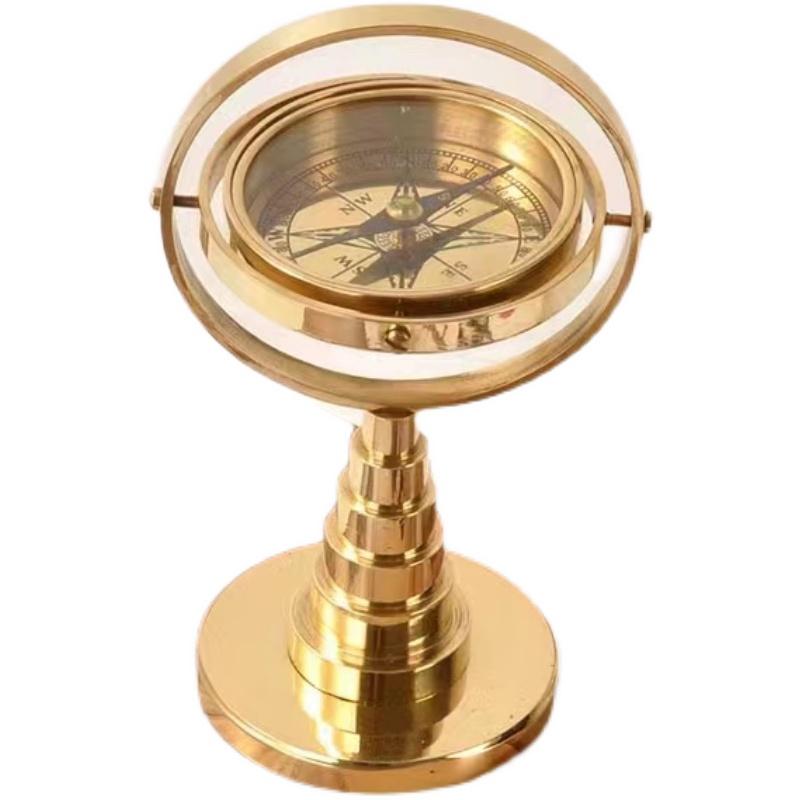 楽天市場】アンティーク文字盤コンパス真鍮の方位磁石・Free Dial