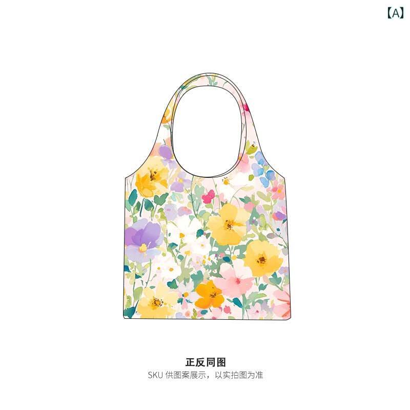 ボタニカル柄 バッグ フラワープリント 染織 花柄 ショルダー 環境に優しい キャンバス 大容量 ショッピング