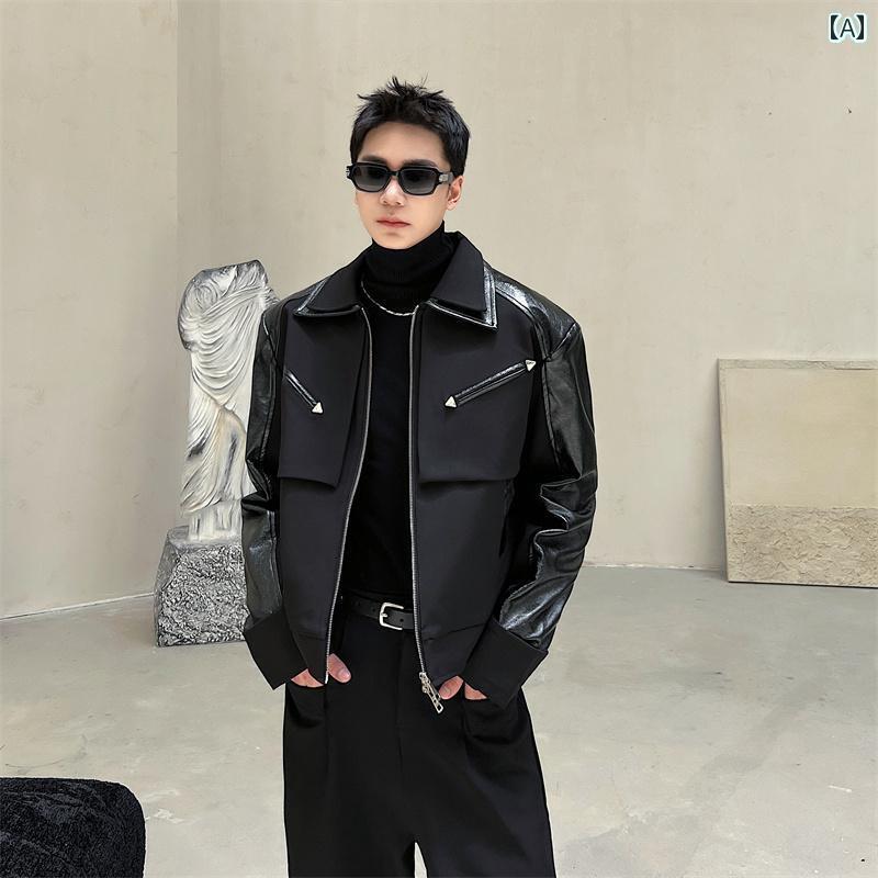 韓国メンズ EVAN メタルバックル レザージャケット 楽天市場】ジャケット メンズ 肩パッド 韓国 おしゃれ レトロ