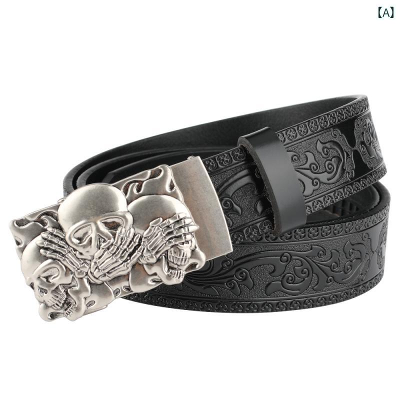 DIESEL ディーゼル レザーベルト 髑髏 ドクロ バックル ブラック 骸骨 DIESEL ディーゼル レザーベルト 髑髏 ドクロ バックル ブラック