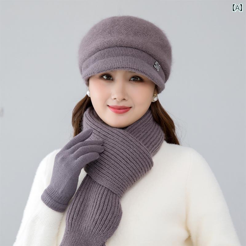 【楽天市場】帽子 レディース 婦人 ミセス おばあちゃん 秋冬 中高年 厚手 暖かい ニット ブラウン ピンク ワインレッド：Grams楽天市場店