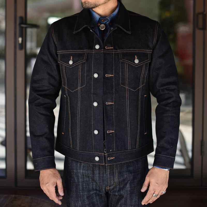 デニムジャケット Gジャン メンズ カジュアル 大きいサイズ 綿 麻 春秋 レトロ ブルー