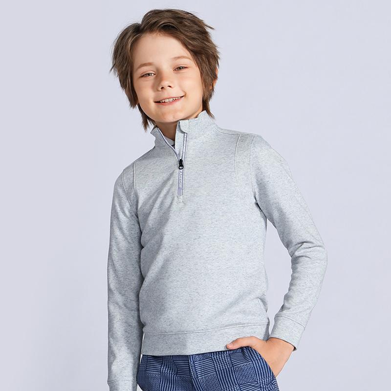 キッズ ゴルフウェア ジュニア 子供 春秋 ユニフォーム 男の子 長袖 T シャツ トップス グレー グリーン ブルー