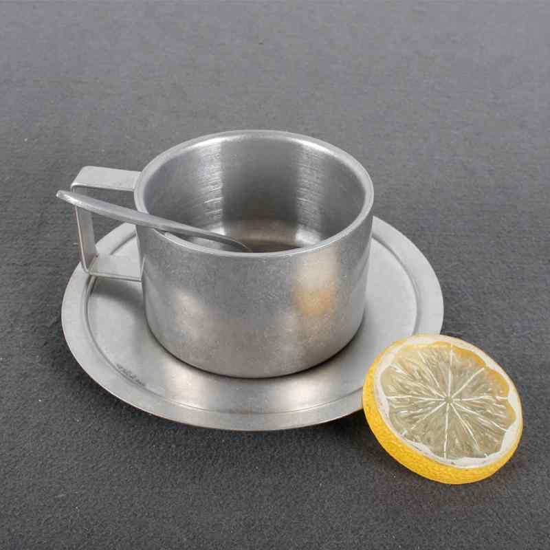 珈琲カップ レトロ アンティーク風 ヴィンテージ加工 エイジング加工 インダストリアルスタイル マット 304ステンレス製 オフィス 家庭用 普段使い カフェ アウトドア 無地 セット