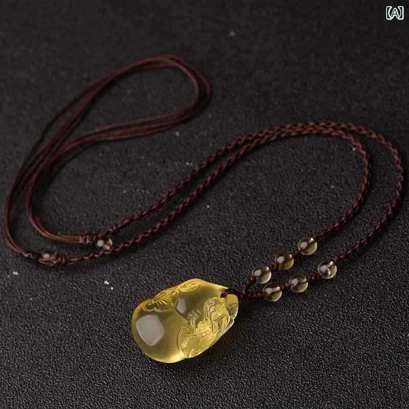 ヒキュウ 貔貅 ネックレス メンズ レディース 風水 アクセサリー ペンダント エスニック ジュエリー ホワイト イエロー 9,896円