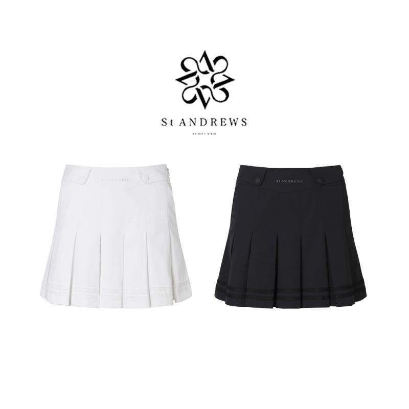 ジーフォア ゴルフ ウェア レディース プリーツスカートホワイト G/FORE ホワイト プリーツスカート L インナー付き ジーフォア