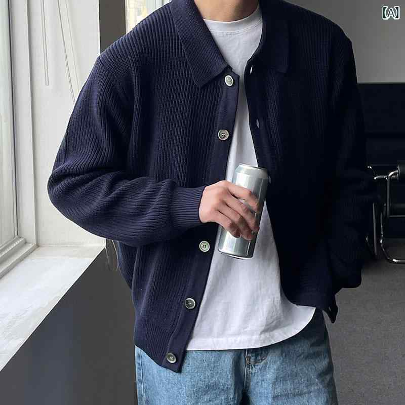 編み物 メンズ ジレー 心地好い 烏兎 スウェーター 韓国 成人男性服 黒 赤銅色 緑であること 襟