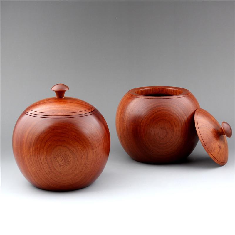 茶筒 木製 おしゃれ 茶缶 キャニスター お茶入れ 紅茶 コーヒー豆 保存容器 マホガニー 収納 ボックス ドライ フルーツ スナック 中国 レトロ 装飾 ブラウン｜Grams店