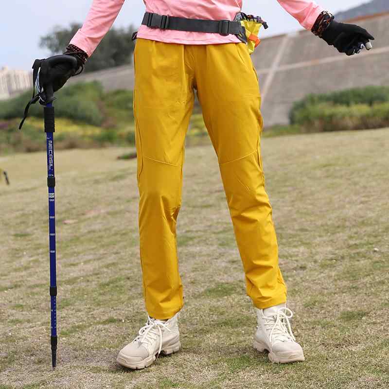 クライミング パンツ レディース 春夏秋 屋外 速乾 薄手 通気性 耐摩耗 伸縮性 ハイキング スポーツ 登山 イエロー レッド